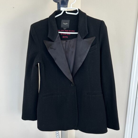 Smythe Black Wool and Silk Blazer Size US 10 - Picture 3 of 9